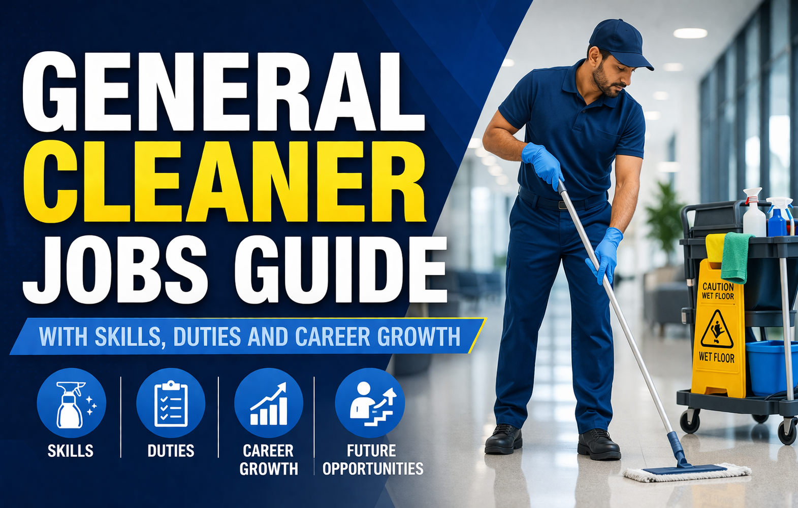 Learn about general cleaner jobs, responsibilities, required skills, salary and future career opportunities.