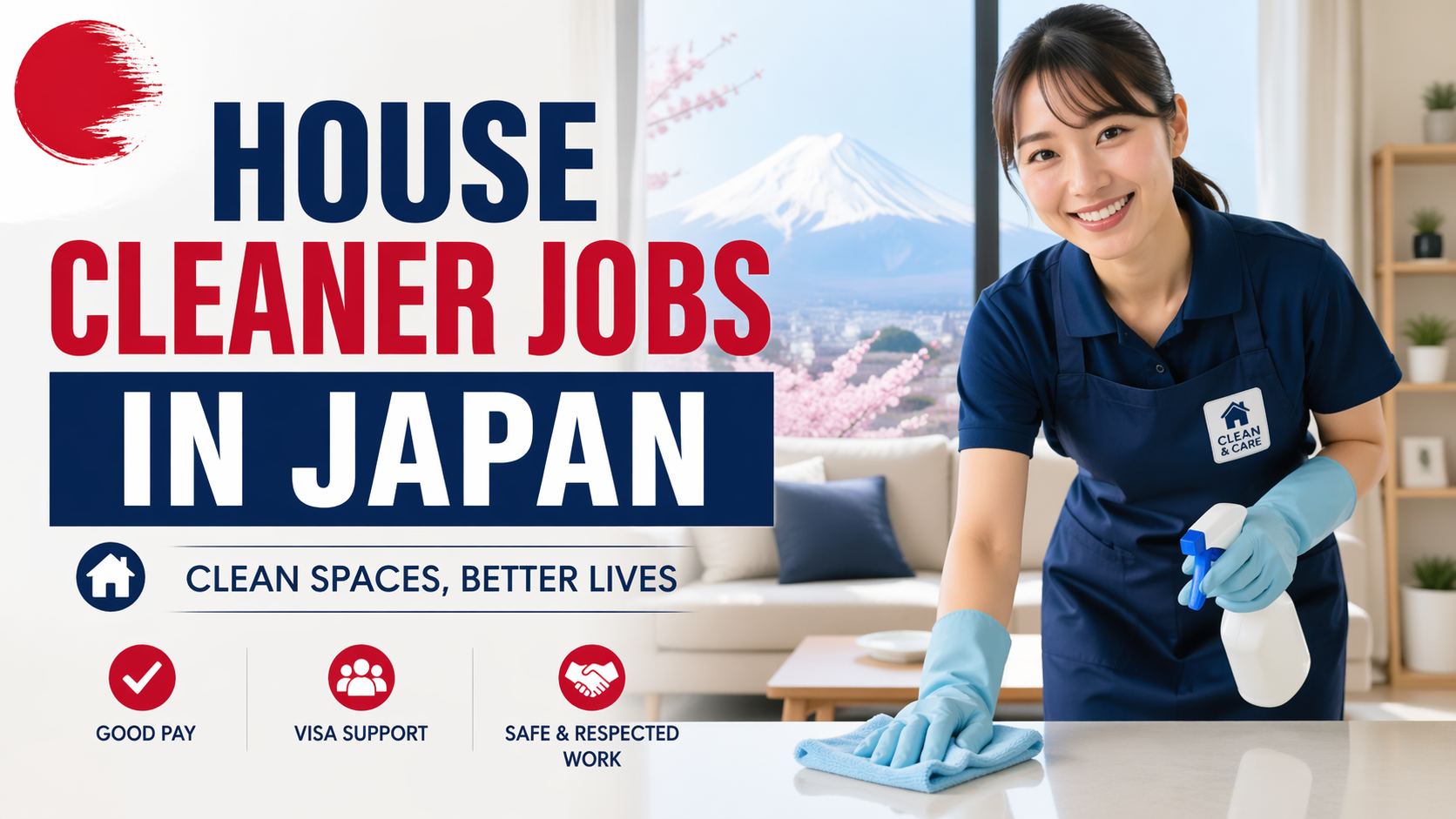 Detailed guide on house cleaner jobs in Japan with salary, visa process, requirements, and how foreigners can apply.